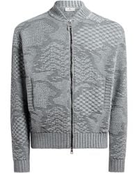 Etro - Blouson Bomber En Laine Mélangée À Motif - Lyst