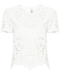 Ermanno Scervino - T-shirt à broderie anglaise - Lyst