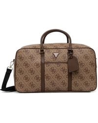 Guess - Berta Monogram-Print Logo-Plaque Luggge Bag - Lyst