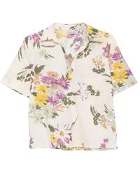 Marella - Feroce Floral-Print Short-Sleeve Shirt - Lyst