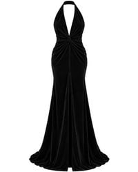 ROSERRY - Sienna Halterneck Velvet Gown - Lyst
