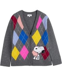 Chinti & Parker - Snoopy Argyle Cardigan - Lyst
