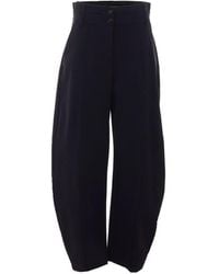 Pinko - High-Waisted Double-Button Trousers - Lyst