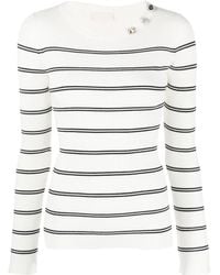 Liu Jo - Appliqué-Detail Striped Sweatshirt - Lyst