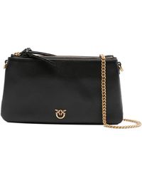Pinko - Small Double Leather Shoulder Bag - Lyst