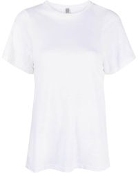 Totême - Crew-neck Linen T-shirt - Lyst