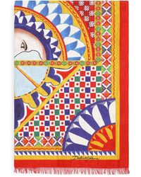Dolce & Gabbana - Sicilian Carretto-Print Beach Towel - Lyst