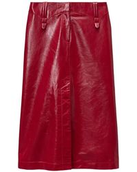 Tory Burch - Leather Skirt - Lyst