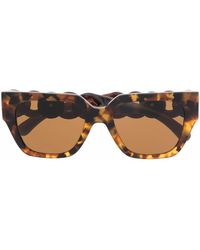 Versace - Tortoiseshell Oversize-frame Sunglasses - Lyst