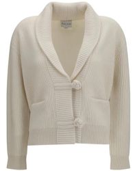 forte_forte - Ribbed Shawl-Collar Cardigan - Lyst