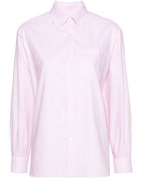 A.P.C. - Sela Striped Cotton Shirt - Lyst