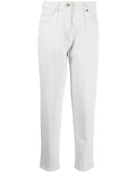 Peserico - Light-Wash Tapered-Leg Jeans - Lyst
