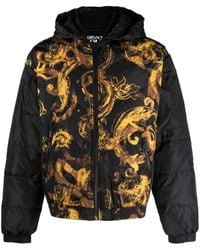 Versace - Watercolour Couture-print Padded Jacket - Men's - Polyester/duck Down/duck Feathers - Lyst