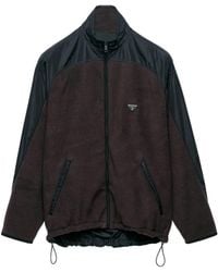 Prada - Giacca Con Logo Triangolo - Lyst