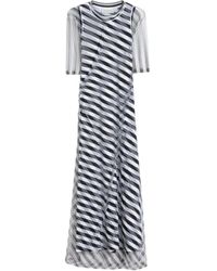 Max Mara - Vestido a rayas diagonales - Lyst