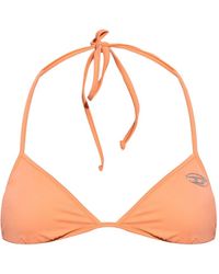 DIESEL - Kate-D-Core Logo-Plaque Bikini Top - Lyst