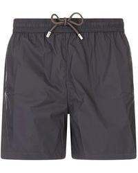 Fedeli - Short De Bain À Patch Logo - Lyst