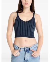Calvin Klein - Striped V-Neck Tank Top - Lyst