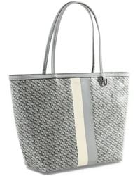 Tory Burch - Monogram-Print Striped Tote Bag - Lyst