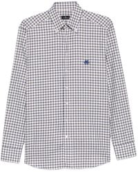 Etro - Check-Pattern Button-Down Shirt - Lyst