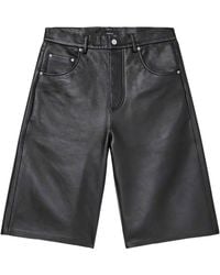 Purple Brand - Leather Bermuda Shorts - Lyst