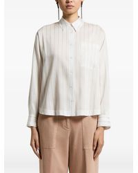 Peserico - Striped Chest-Pocket Shirt - Lyst