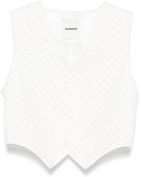 Sandro - Weste Mit Strass - Lyst