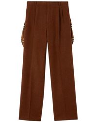 Burberry - Bundfaltenhose Mit Weitem Bein - Lyst