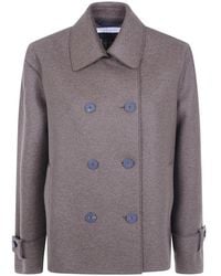 Harris Wharf London - Double-Breasted Wool Coat - Lyst