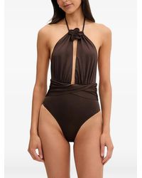 Twinset - One-Piece Swimsuit With Crochet Brooch - Lyst