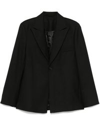 Séfr - Interlock Twill Weave Blazer With Peak Lapels - Lyst