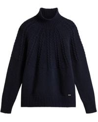 Woolrich - ケーブルニット タートルネックセーター - Lyst