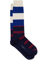 Marni Socken mit Querstreifen - Blau