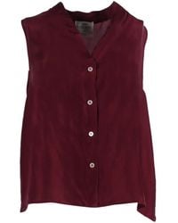 forte_forte - Silk Habotai V-Neck Top - Lyst
