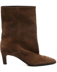 strategia shoes - Suede Pointed-Toe Ankle Boots - Lyst