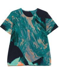 Homme Plissé Issey Miyake - Agate-Print Pleated T-Shirt - Lyst