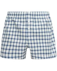 MM6 by Maison Margiela - Check-Pattern Boxer Shorts - Lyst