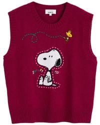 Chinti & Parker - Snoopy Intarsia-Knit Vest - Lyst