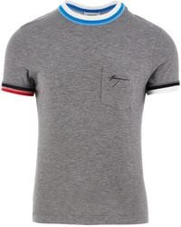 Ferragamo - T-shirt With Color Block Trims - Lyst