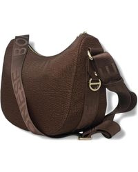 Borbonese - Kleine Luna Schultertasche Mit Logo - Lyst