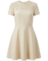 Valentino Garavani - Lace-Panelled A-Line Mini Dress - Lyst
