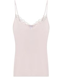 Hanro - Rosaria Top Met Kanten Afwerking - Lyst