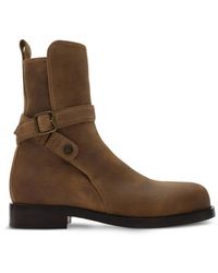 Burberry - Waxed Suede Ledger Boots​ - Lyst