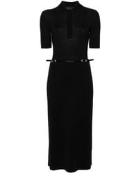Givenchy - Belted Wool Midi Dress - Lyst