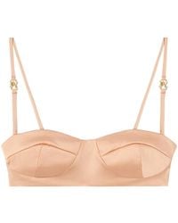 Palm Angels - Logo-Plaque Balconette Bra - Lyst
