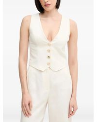 GAUDI - V-Neck Buttoned Vest - Lyst