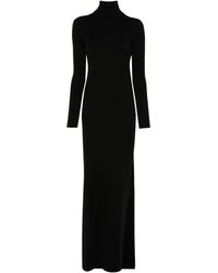 Saint Laurent - Virgin Wool Long Dress - Lyst