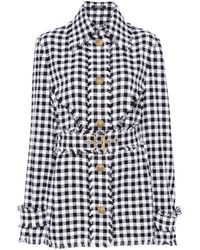 Balmain - Checked Spread-collar Tweed Jacket - Lyst
