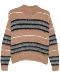 iBlues - Gestreepte Trui Met Hoge Hals - Lyst