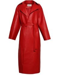 Magda Butrym - Belted Leather Coat - Lyst